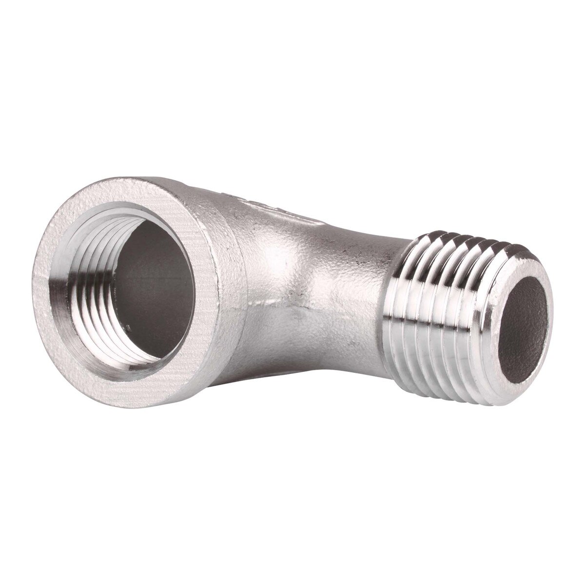 angled view 90° ss elbow